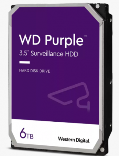 6 TB WD 3.5 PURPLE 5400RPM 64MB 7/24 GUVENLIK WD63PURZ (3 YIL RESMI DIST GARANTILI)